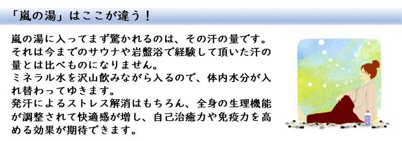 嵐の湯はここが違う